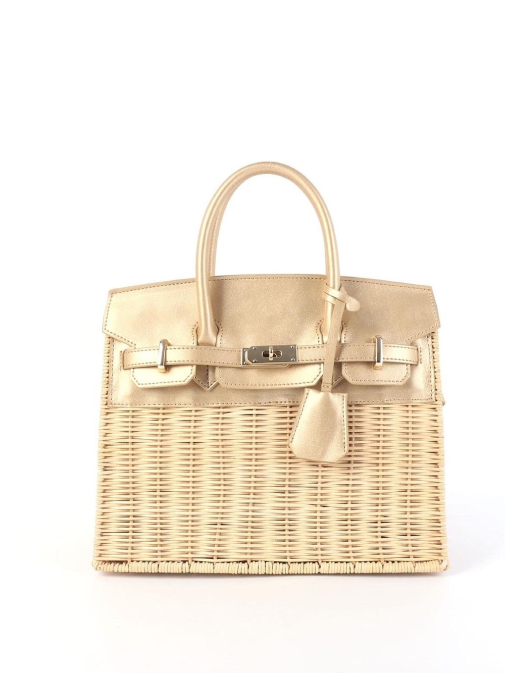 NEW - Lisi Lerch - Margo Camel Wicker Handbag